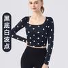 Roupas de Yoga Quadradas de Outono para Mulheres, Tops Esportivos de Manga Longa de Alta Qualidade para Pilates, Treinamento Fitness com Bojos para Mulheres