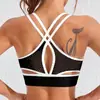Top de Yoga Sem Costura Estilo Europeu e Americano Transfronteiriço para Mulheres, Sutiã Esportivo com Costas Cruzadas, À Prova de Choque e Anti-Queda, Adequado para Corrida e Fitness