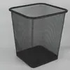 Cesto de Papel de Hierro Forjado, Cubo de Basura Doméstico, Tamaños Grande, Mediano, Pequeño, Malla de Hierro Metálico, Redondo, Contenedor de Almacenamiento sin Tapa, Cubo de Basura de Oficina
