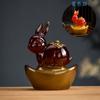 Enfeites criativos para animais de estimação que mudam de cor Boutique Lucky Cute Yuanbao Rabbit Can Raise Tea Play Tea Set Tea Table Tea Table Accessories
