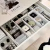 Caja organizadora con divisores para cajón de cocina con panel divisor incorporado, extensible para organizar cubiertos y cosméticos