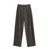Calças Jogger Versáteis Soltas de Cintura Alta com Cordão Elástico Estilo Americano com Fleece Casual Perna Larga Inverno Novo Modelo Feminino