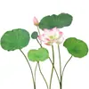 Flor de lótus artificial folha de lótus falsa lótus sala de estar plástico PU flor artificial decoração ornamentos de piscina adereços para sessão de fotos