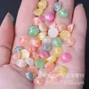 Resina Irregular Ojo de Tigre Imitación Semiredondas Base Plana Ojo de Gato Forma de Gota Cuentas Sueltas Cuadradas Parches Accesorios DIY