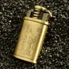 Isqueiro a Querosene Golfinho 691 Metal Estilo Antigo Roda de Pedra Velho Nove Portas Modelo Estreito Isqueiro Masculino Moderno Atacado
