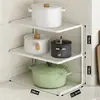 Estante de Mesa de Cocina en Capas Estante de Almacenamiento para Encimera Estante para Ollas Gabinete para Ollas Almacenamiento Partición de Múltiples Capas Rejillas Rotas