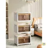 Caja de Almacenamiento Plegable Ropa Prendas Edredones Caja Organizadora de Almacenamiento Hogar Armario Caja de Plástico Transparente Gabinete