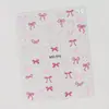 Pegatinas para Uñas Puntos Mini Lazos Cintas Color Dopamina Puntos de Polca Pajarita Calcomanías para Uñas Pegatinas Decorativas