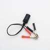 Adaptador de Pinza de Batería de Coche a Encendedor de Cigarrillos con Funda de Caucho de Silicona de 0.25m y Pinza de Pescado de Hierro para Uso en Vehículo
