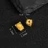 Pingente de Bolsa de Dinheiro Flor Banho de Ouro Prata S925 Acessório Pequeno Joias Artesanais DIY Pulseira Versátil Acessório de Desenho Animado