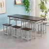 Taburete colgante, comedor comercial, mesa de comedor y silla, mesa de comedor dividida para 4 personas, taburete colgante para 6 personas, comedor escolar, combinación de restaurante, universidad