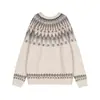 Popular Transfronterizo Talla Europea Talla Grande Suéter Jacquard Fair Isle Atmósfera Navideña Ropa Exterior Fábrica Venta al por Mayor