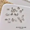 5A Base Banho Flash Zircônia Nail Art Diamante Luxo Branco Alta Qualidade Coração de Pêssego Quadrado Gordo Zircônia Nail Art Joia Diamante