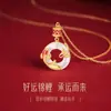 Collar con hebilla de seguridad Koi de plata esterlina S925 para mujer, diseño de nicho, colgante de calcedonia de marea nacional, regalo de cumpleaños para novia