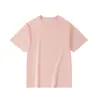 Camiseta Cuello Redondo T8353 Estilo Nuevo Boutique Hombro Caído Manga Corta Camiseta Algodón Multicolor Holgada Manga Media Convertible Ropa Casual