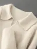 Suéter de Lujo para Hombre 100% Lana con Cuello de Gaviota, Suéter Pulóver de Punto Cachemir Casual de Negocios