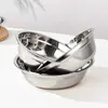 Tazón de Acero Inoxidable 304 Estilo Chino, Tazón para Cocinar y Mezclar de Grado Alimenticio, Tazón para Amasar Masa y Lavar Verduras, Profundizado y Engrosado, Tazón para Sopa Calentable