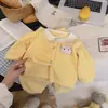 [Sol Cálido Invierno] Ropa de Casa de Encaje Otoño e Invierno para Niños Traje de Casa para Niñas Encaje Cuello Redondo Casual Dos Piezas