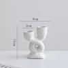 Portavelas Cerámico Nórdico Simple Shumen Decoración de Escritorio Adornos para Porche Decoración Romántica de Alta Gama Accesorios para Disparos