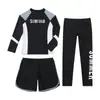 Traje de Buceo para Niños, Conjunto de Tres Piezas para Niños Mayores, Traje de Surf con Mangas Largas y Pantalones Largos con Protección Solar, Ropa de Baño para Niños