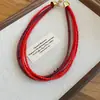 Collar Redondo Multicapa de Perlas y Cuentas Moda Temperamento Cadena para Suéter Elegante Lujo Ligero Sensación de Alta Gama Adorno de Collar Transfronterizo Europeo y Americano