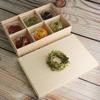 Caja de embalaje de madera para Año Nuevo, crujiente de yema de huevo y bocadillos de frutas, caja de madera, pastel chino, pastel de luna, pastel de frijoles mungo, caja de regalo 4 6