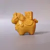 Enfeite Trazedor de Fortuna de Sândalo Roxo, Cavalo do Zodíaco Fofo, Cavalo de Madeira, Amuleto da Sorte para o Ano do Cavalo, Decoração de Mesa Atrai-Dinheiro