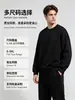 Sudadera de Forro Polar Grueso de Zorro Plateado de 430g Cuello Redondo Otoño Invierno Engrosada Hombro Caído Ropa de Trabajo Grupo Empresarial Ropa Personalización Estampado LOGOTIPO