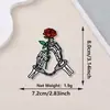 Patches bordados estilo punk de venda quente transfronteiriços com flores vintage, caveiras e laços, apliques decorativos para roupas com adesivo termocolante