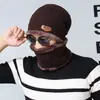 Otoño e invierno más terciopelo gorro de punto para hombre bufanda conjunto de dos piezas Protección para los oídos de invierno gorro de lana para padres e hijos venta al por mayor 9524