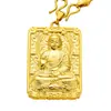 Oro de Arena Vietnamita Ocho Dioses Guardianes Colgante Cuadrado Sólido Collar Grueso para Hombre Joyería Accesorios Yiwu Venta al por Mayor