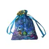 Malla de Coral con Foil Dorado Organza Bolsita de Malla para Joyería Regalo Cierre de Cordón Bolsa para Empaquetar Dulces Máscara