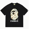 24 Tendencia Caliente de Verano en Línea: Camiseta bAPe Cabeza de Mono, Diseño Camuflaje, Camiseta Unisex de Manga Corta con Cuello Redondo