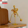 Balanço Musical do Pequeno Homem de Ferro Formato de Banda Metal Roly-Poly Artesanato Decoração de Casa Enfeites Feito à Mão Criativo