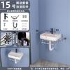 Lavabo simple con combinación de gabinete, mini lavabo de pared, lavabo para baño de apartamento pequeño, inodoro, balcón, cerámica