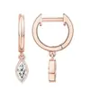 Pendientes Colgantes Huggie de Moda Transfronteriza Europea y Americana con Colgante de Circonita Pendientes de Aro 2024 Joyería de Verano para Mujeres