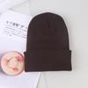 Touca de Tricô Cor Pura Personalizada para Comércio Exterior para Mulheres no Outono e Inverno Versátil Prato Claro Cor Pura Acrílico Lã Chapéu para Homens Estilo Coreano Touca Pulôver