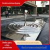 Escultura quadrada de gota d'água em aço inoxidável à venda escultura de gota d'água em metal espelhado decoração paisagismo aquático criativo em aço inoxidável