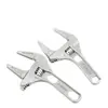 Llave de Baño Ajustable de Mango Corto y Apertura Grande Transfronteriza, Llave de Fontanería Ajustable de Aluminio para Instalación, Llave Desmontable