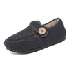 2026 Invierno Nuevos Mocasines de Piel Gruesa para Mujer Zapatos de Algodón Cálidos Birken Zapatos Planos Antideslizantes para Exteriores Zapatos para Madre