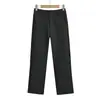 Terno feminino cinza calça flare, novo estilo outono 2026, cintura alta, emagrecedor, perna reta, calça bootcut casual petite