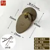 Th694 Tirador de Semilla de Melón Vintage para Armario de Ropa y Gabinete Tirador de Puerta Estilo Chino Tirador de Cajón Antiguo de Cobre Puro Antiguo
