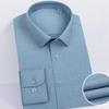 Camisa de Modal Masculina Manga Longa Absorção de Umidade Respirável Anti-Amassar Negócios Outono Elástica Camisa Branca Masculina
