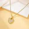 Amazon Transfronterizo Zircón 26 Letras Inglesas Acero de Titanio Collar Temperamento Femenino Estilo Europeo y Americano Colgante de Collar Fábrica Outlet