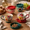 Tapa de Cerámica de Alta Calidad OMK, Diámetro Grande 10 cm, Tapa Individual Universal para Tazas y Tazas de Desayuno, Antipolvo, Venta al por Mayor