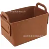 Cesta de Juguetes de Gran Capacidad Nueva Cesta para Desorden de Escritorio Color Sólido Plegable Cesta para Ropa Sucia Cesta de Almacenamiento de Fieltro para el Hogar