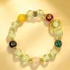 Pulseira com Doze Signos do Zodíaco e Oito Deuses Guardiões com Cinzas de Incenso e Vidro, Pulseira de Ágata Colorida de Alta Qualidade para Mulheres, Atacado