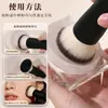 Brocha de Polvo de Cabeza Plana Portátil para Fijar Polvo Suelto Tamaño Grande Agarre Fuerte del Polvo No Absorbe el Polvo Brocha de Maquillaje Herramientas de Belleza para Maquillaje Al Por Mayor
