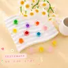 Cuentas Acrílicas Pequeñas de Flor de Ciruelo de Goteo de Aceite Doble Cara de 16 mm para Manualidades, Accesorios para el Cabello de Niños, Ligas para el Cabello, Cadenas para Teléfono, Collares, Accesorios para Cuentas