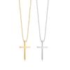 Colar corrente caixa cruzada de aço inoxidável dourado feminino simples personalidade acessórios de moda joias atacado NC-690